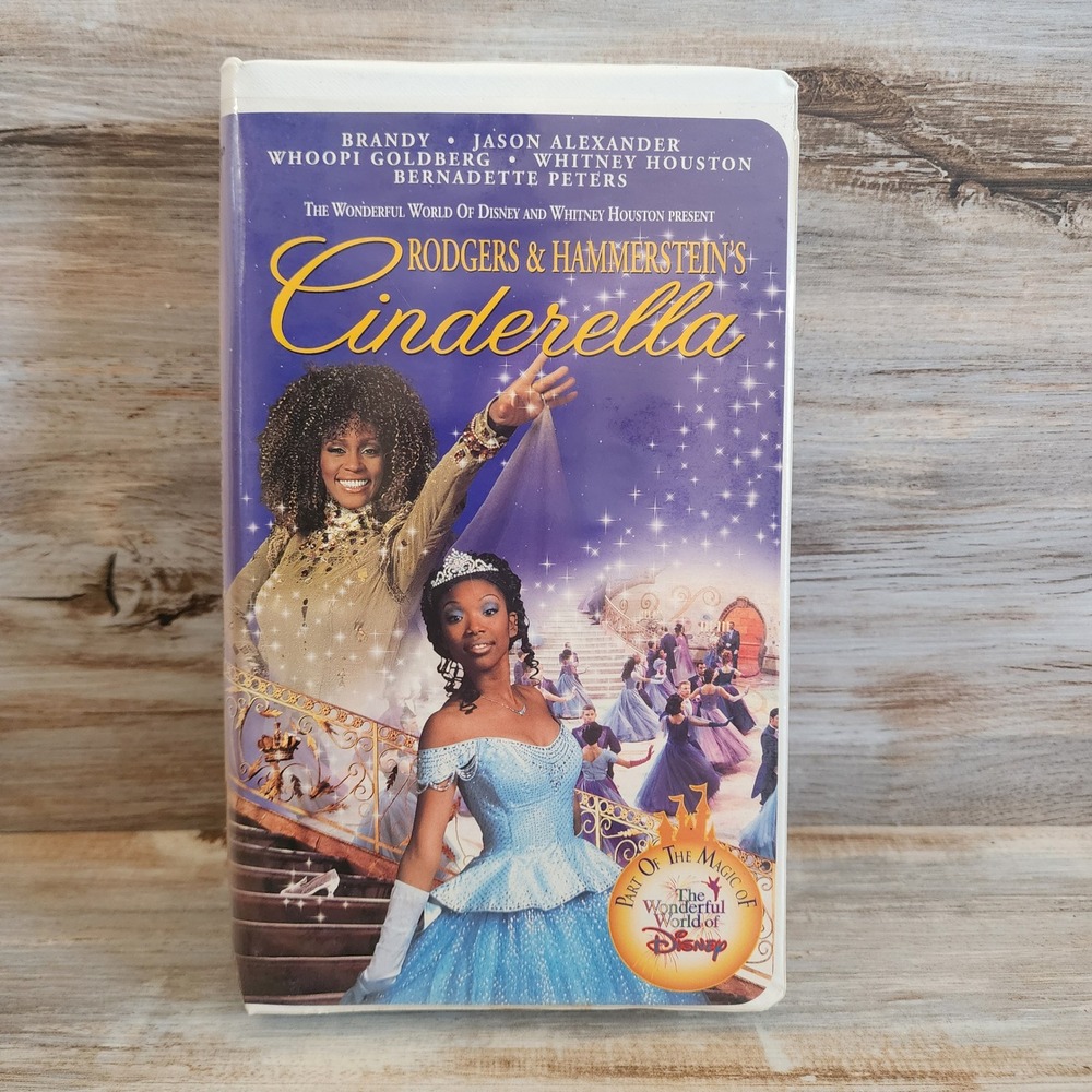 Rodgers & Hammerstein's Cinderella VHS 1997 Disney Brandy Whitney Houston 12937